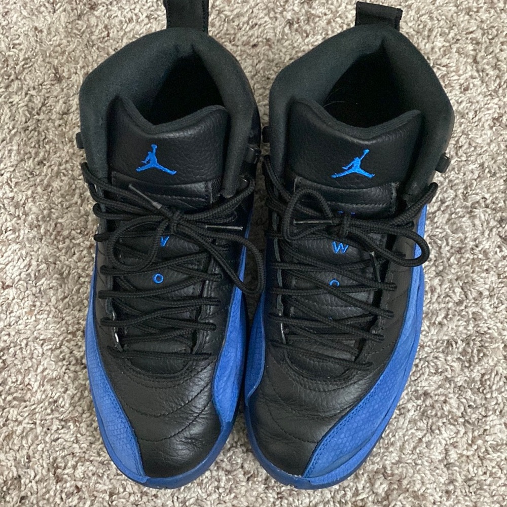 Black and Blue Air Jordan 12s